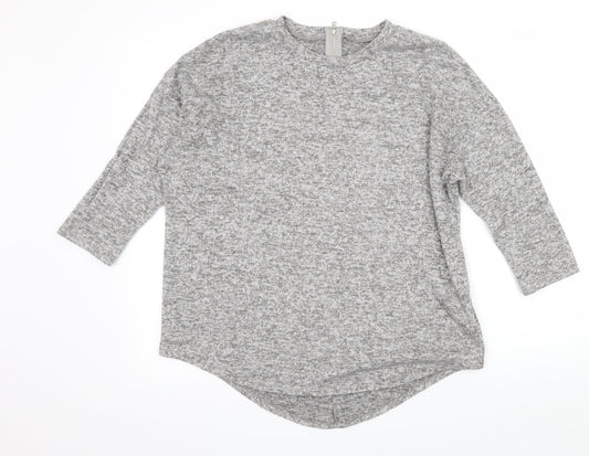 Primark Womens Grey Knit Pullover Jumper Size S