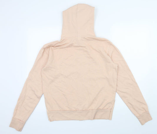 H&M Womens Orange Jersey Full Zip Hoodie Size S