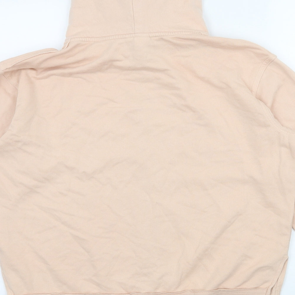 H&M Womens Orange Jersey Full Zip Hoodie Size S