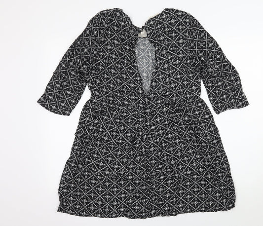 George Womens Black A-Line Size 12