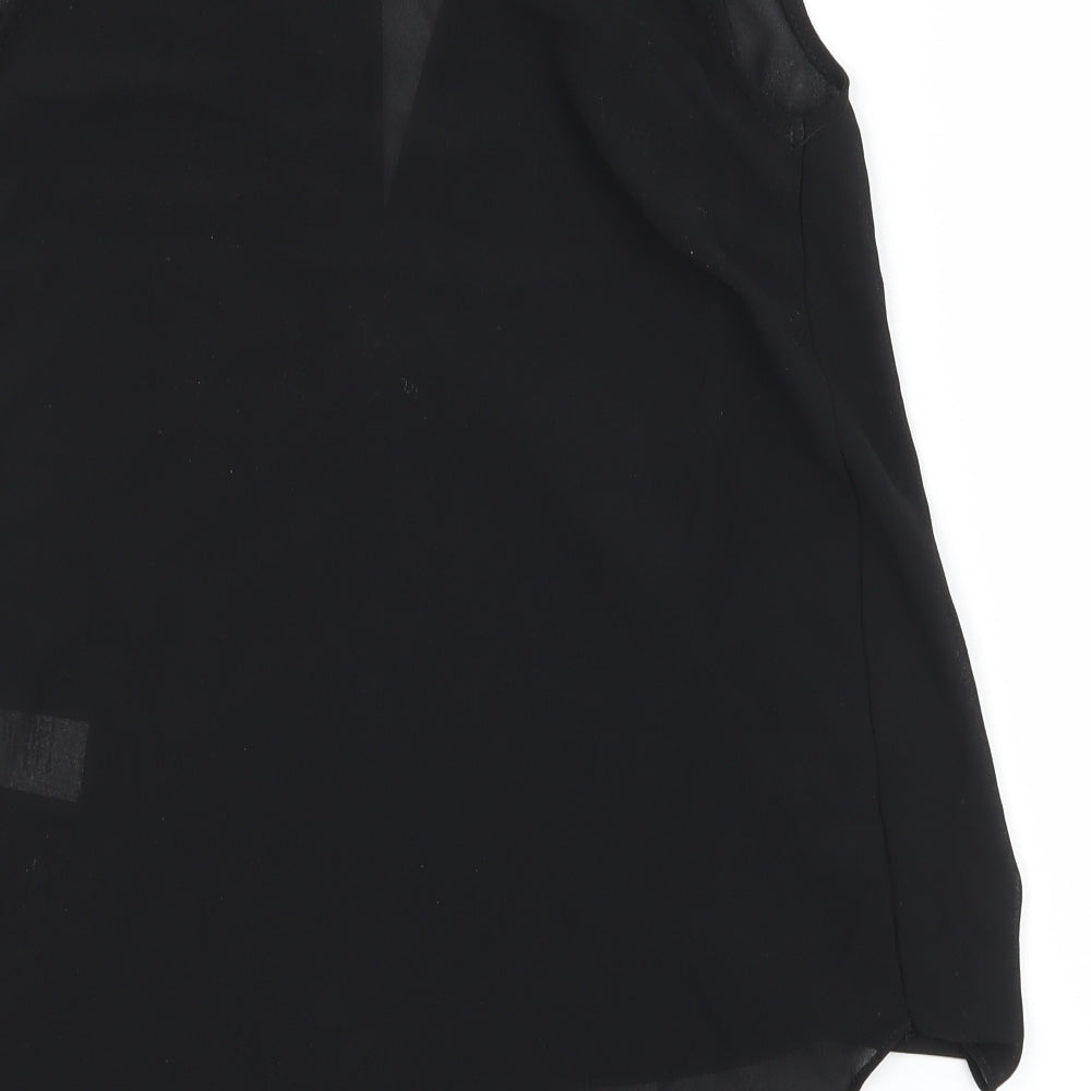 Womens UK Size 6 New Look Black Basic Blouse