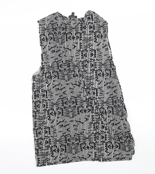 Womens UK Size 6 Topshop Black Basic Tank