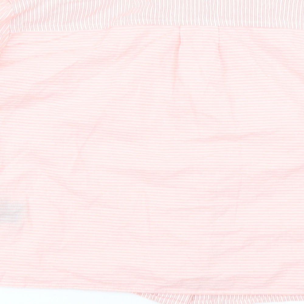 girl krazy Womens Pink Striped Cropped Button-Up Size S