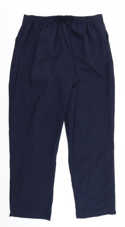 Womens UK Size 20 Preworn Regular Fit Blue Trousers