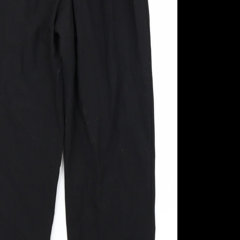 Womens UK Size 14 Classic Regular Fit Capri Black Trousers