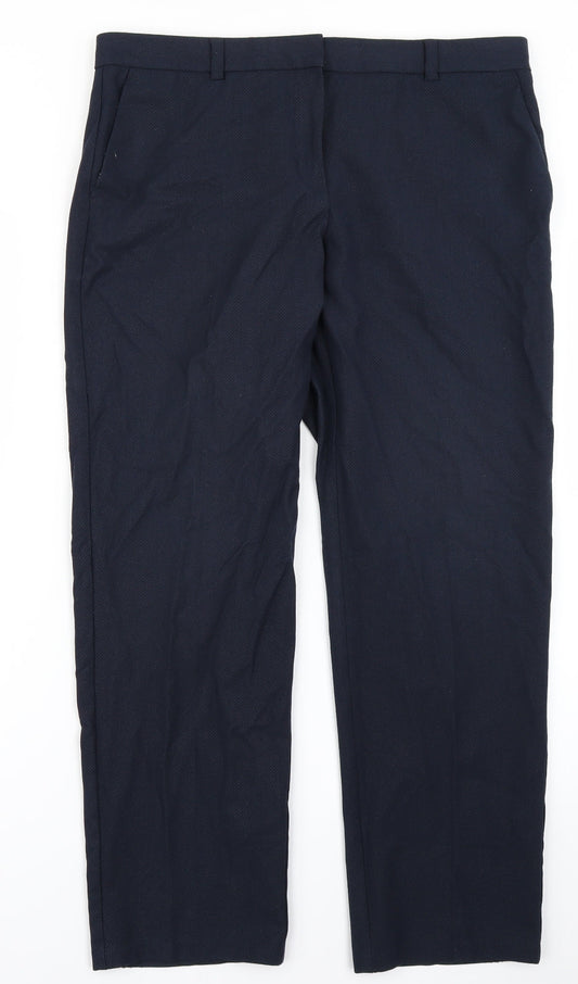 M&S Collection Womens Blue Trousers Size 14 L24 in