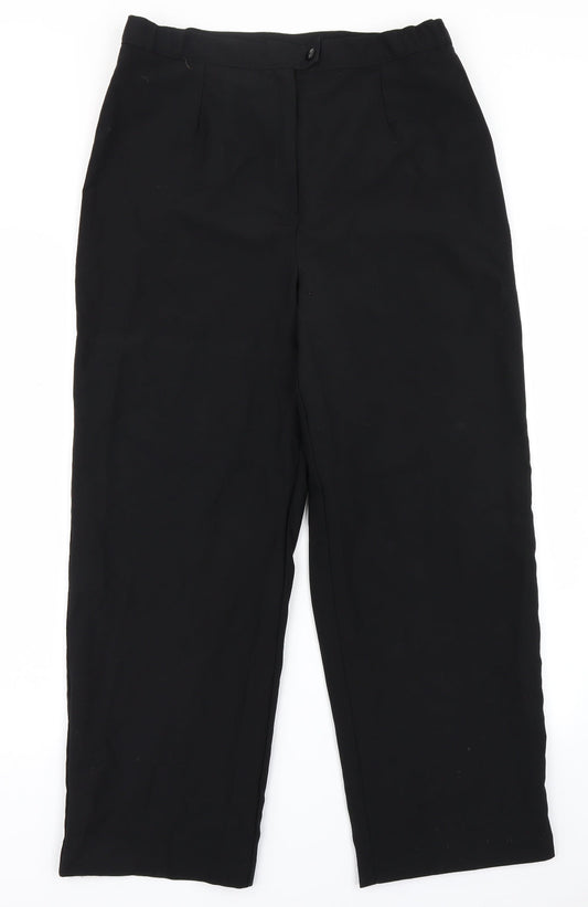 Womens UK Size 16 Modern Classics Regular Fit Black Trousers