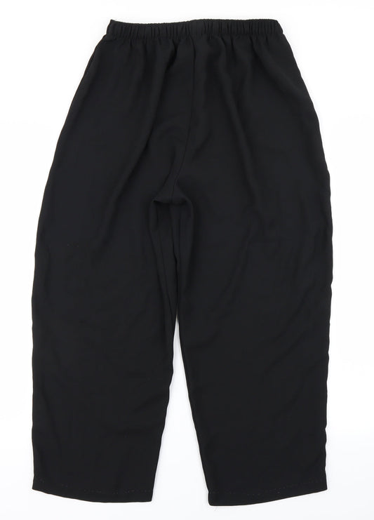 Womens UK Size 20 Preworn Regular Fit Black Trousers
