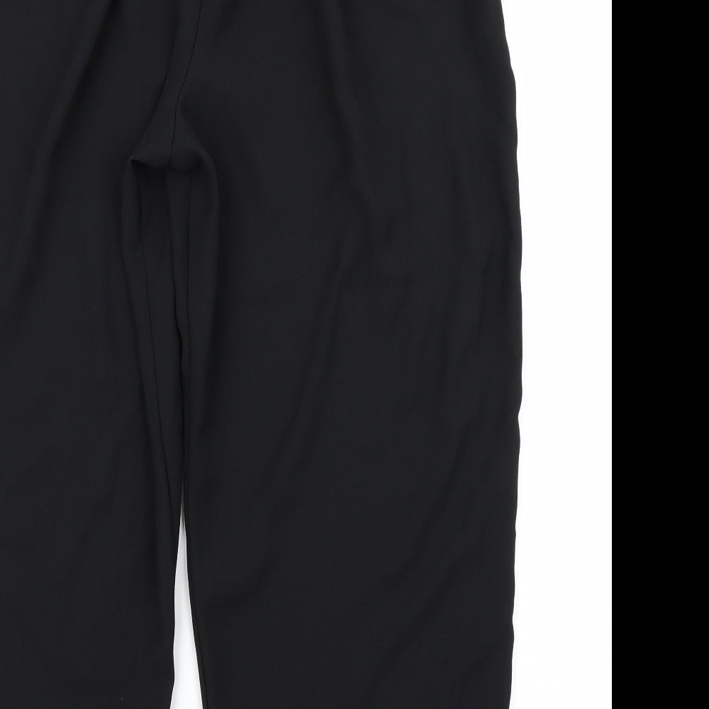 Womens UK Size 20 Preworn Regular Fit Black Trousers