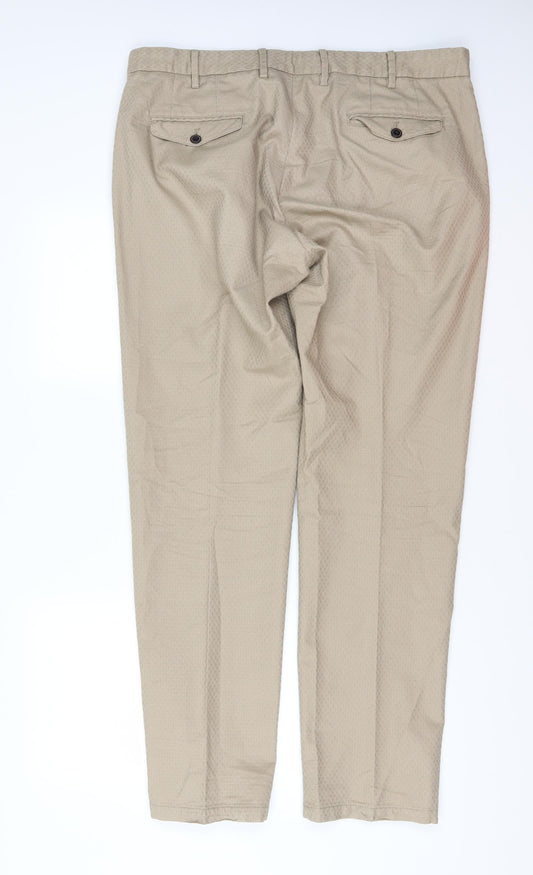 Mens UK Size 34 in Conbipel Regular Fit Beige Trousers