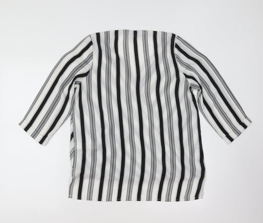 Womens UK Size 8 New Look White Tunic Blouse
