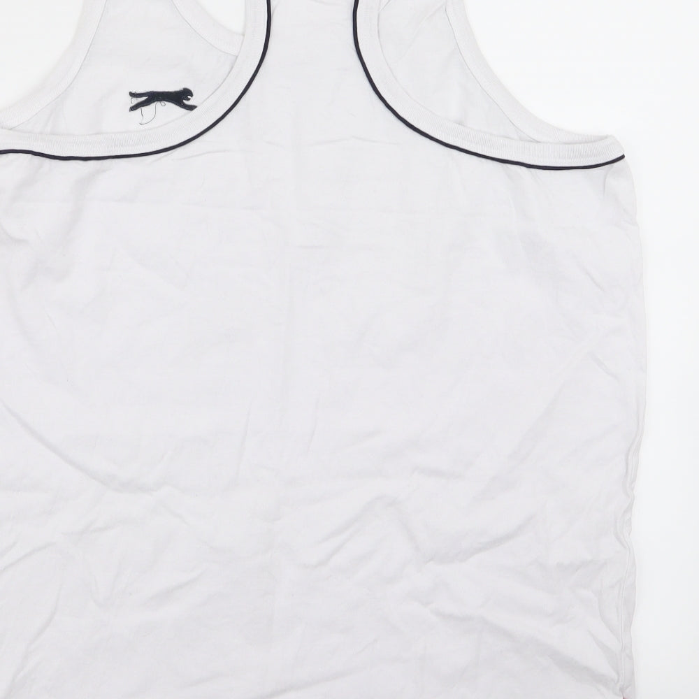 Slazenger Mens White T-Shirt Size L - tank top