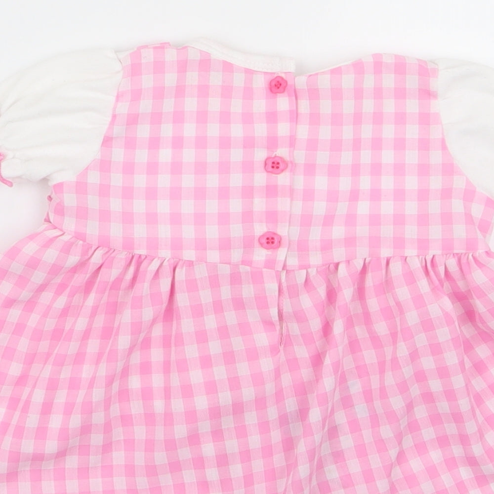 Baby C Girls Multicoloured Check Fit & Flare Size 6-9 Months