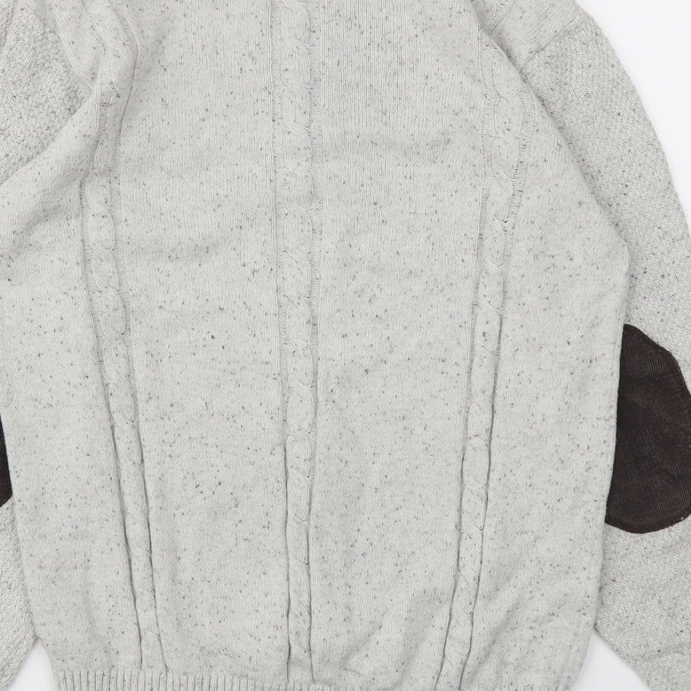 Mens UK Size M NEXT Grey Pullover Hoodie