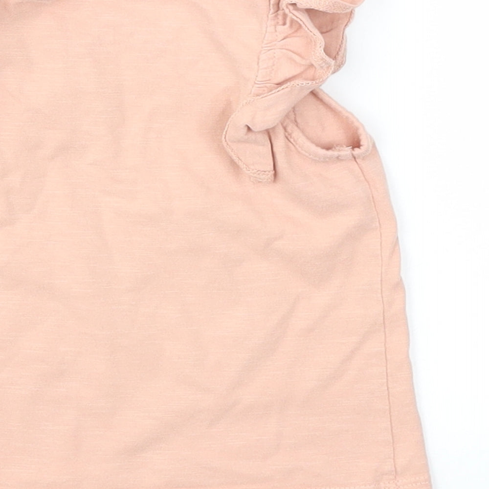 NEXT Girls Pink Animal Print Basic T-Shirt Size 12-18 Months