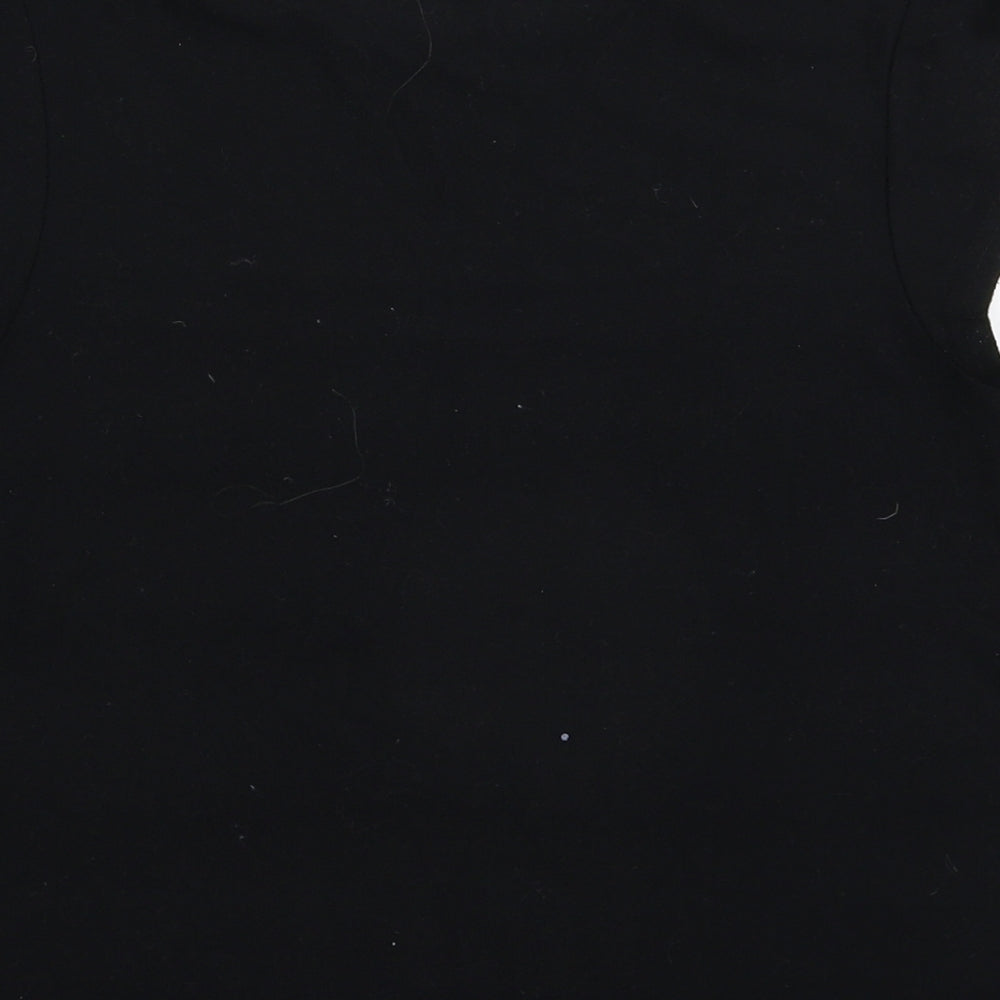 Womens UK Size 10 Topshop Black Basic T-Shirt