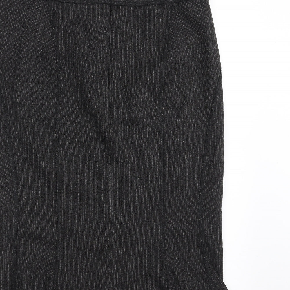 Mexx Womens Grey Striped Straight & Pencil Skirt Size 10