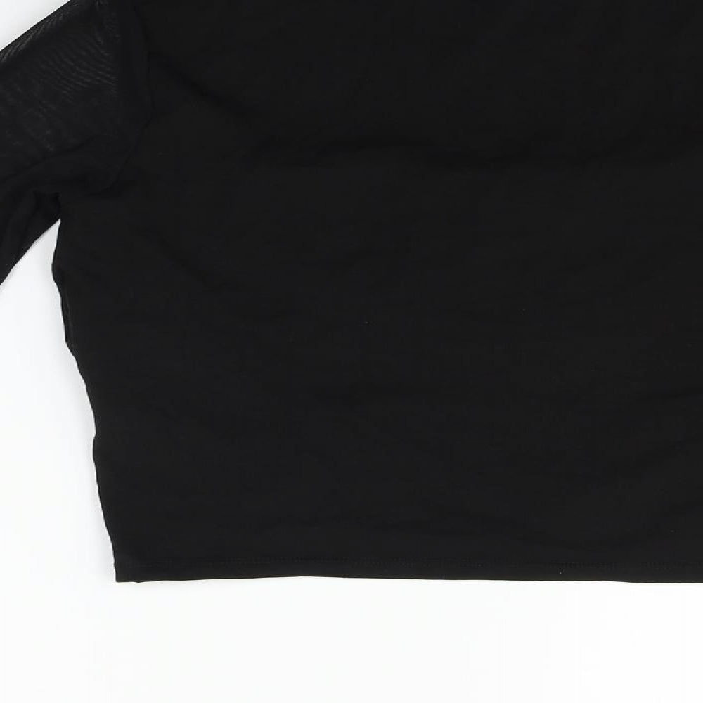 Womens UK Size 14 ASOS Black Basic T-Shirt