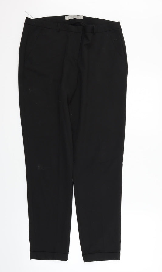 Womens UK Size 12 ASOS Regular Fit Black Trousers