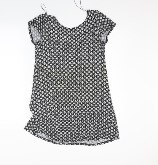 Mango Womens Black Geometric Fit & Flare Size XS