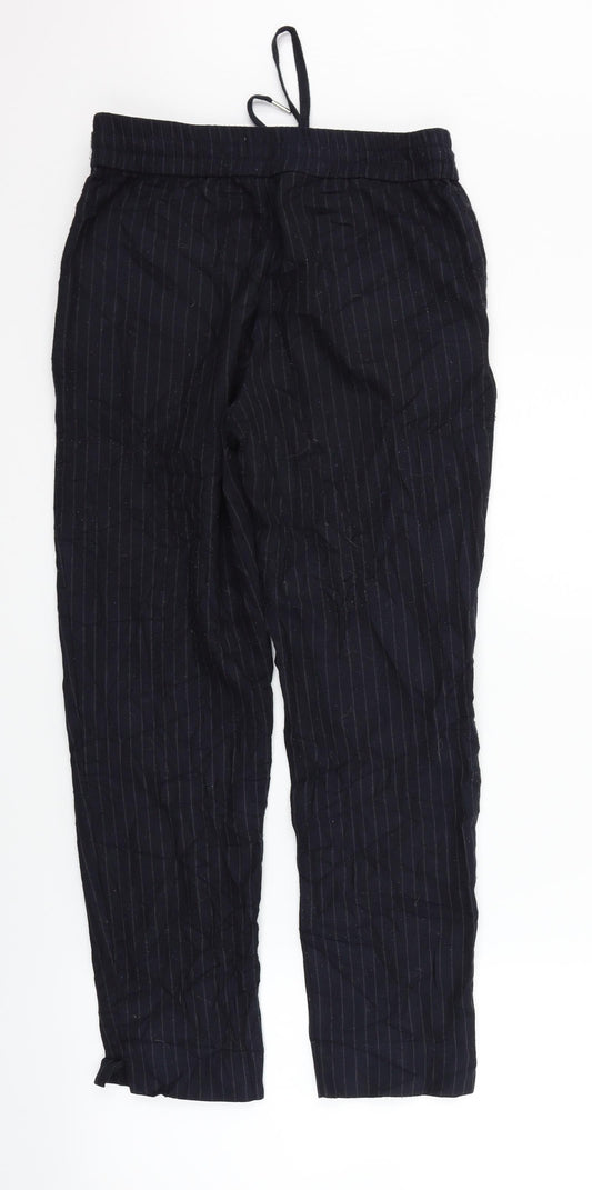 Womens UK Size 8 H&M Regular Fit Black Trousers