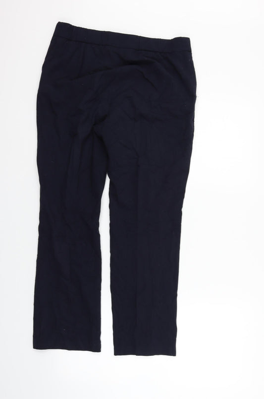 Womens UK Size 16 Marks and Spencer Regular Fit Blue Trousers