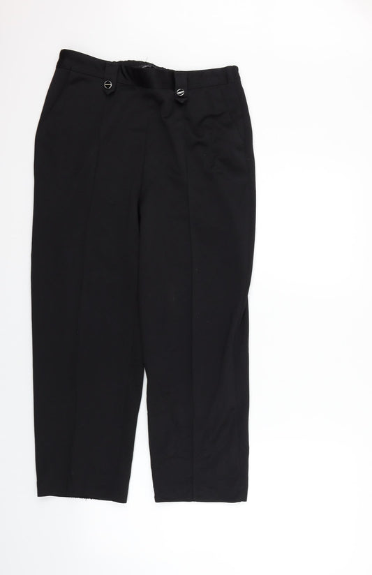Womens UK Size 12 Bm collection Regular Fit Sweatpants Black Trousers