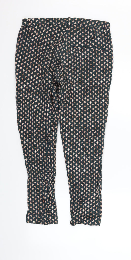 Womens UK Size 12 H&M Regular Fit Green Trousers