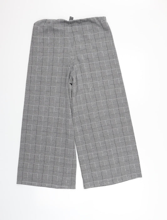 Primark Womens Grey Check Trousers L22 in
