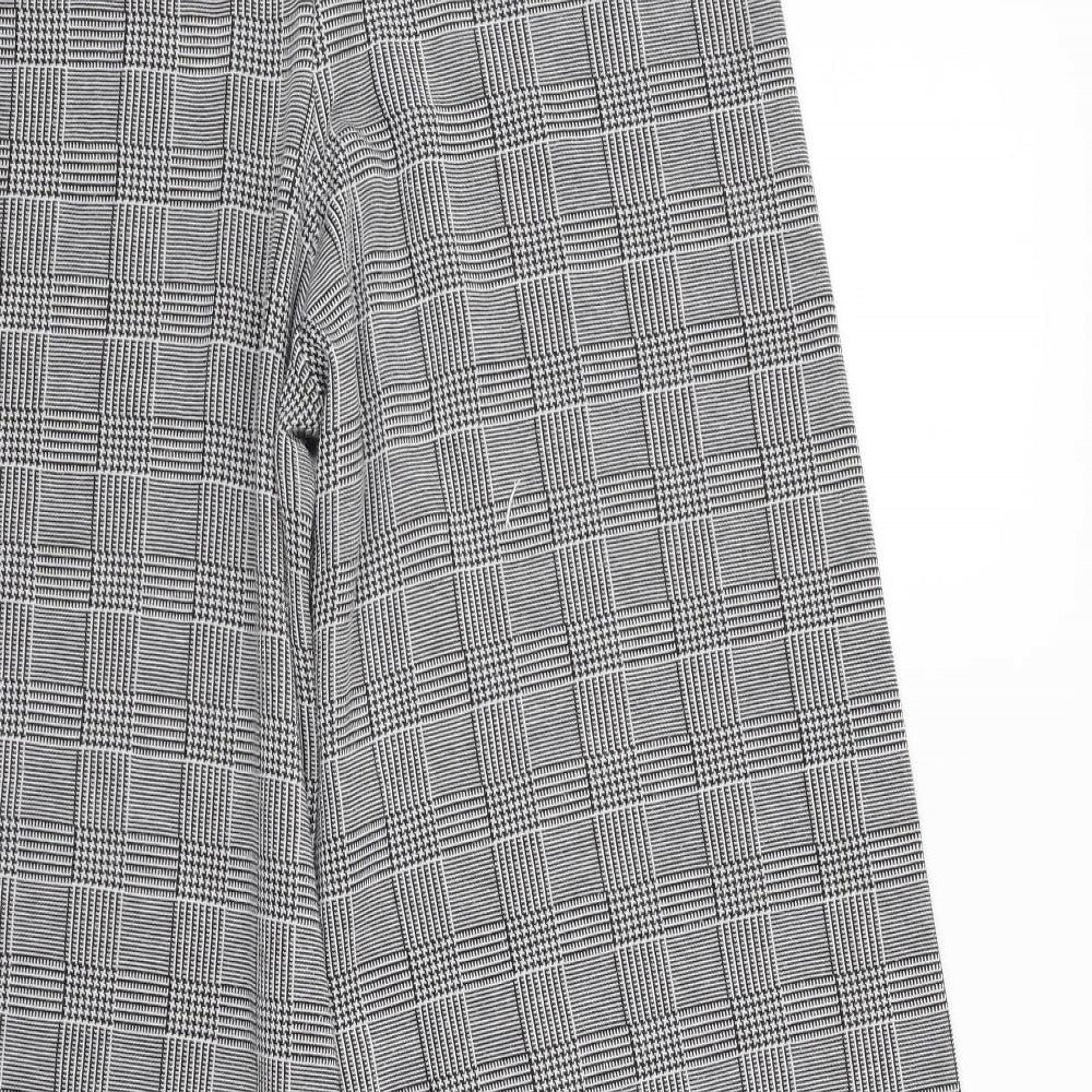 Primark Womens Grey Check Trousers L22 in
