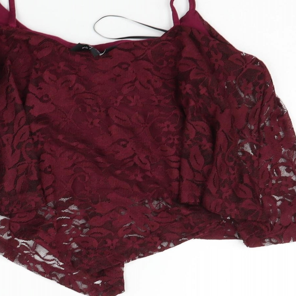 Womens UK Size 12 New Look Purple Basic T-Shirt