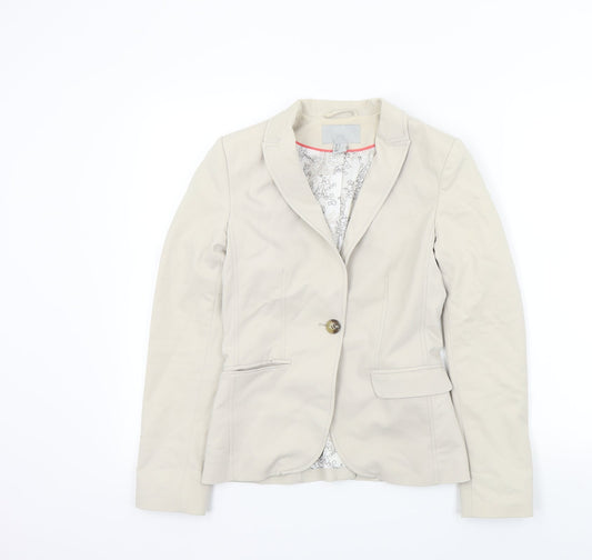 Womens UK Size 34 H&M Beige Jacket