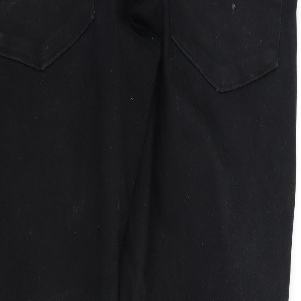Womens UK Size 38 Preworn Regular Fit Straight Black Jeans