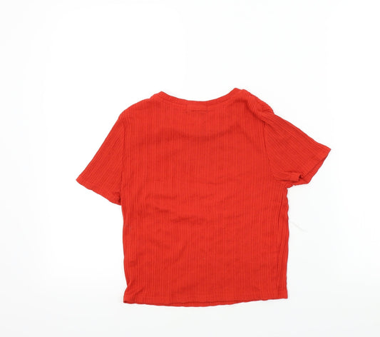 Primark Womens Red Basic T-Shirt Size S