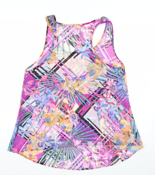 Brave Soul Womens Multicoloured Floral Basic Tank Size M