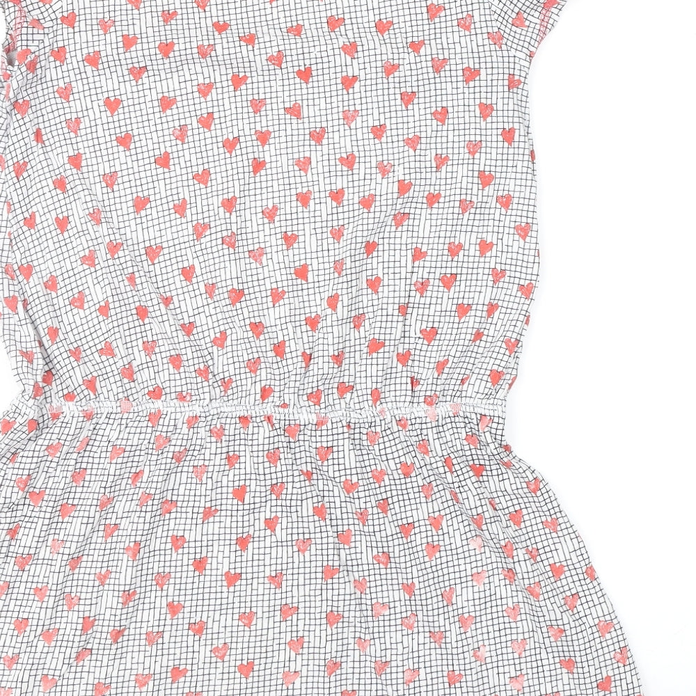Preworn Girls Red Geometric Shift Size 11-12 Years