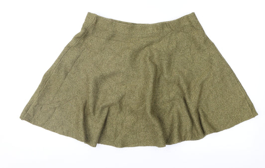 Atmosphere Womens Green  Knit Flare Skirt Size 10