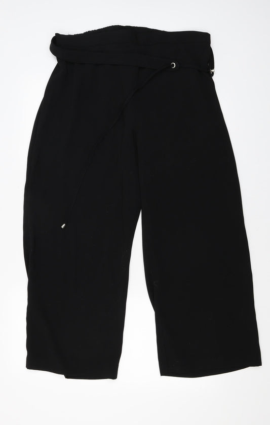 Womens UK Size XL essence Regular Fit Black Trousers