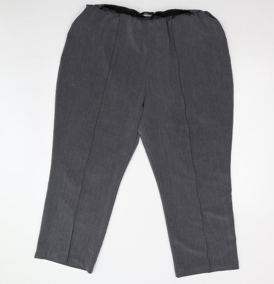 Womens UK Size 20 BM Collection Regular Fit Grey Trousers