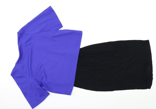 Papaya Womens Blue A-Line Size 14