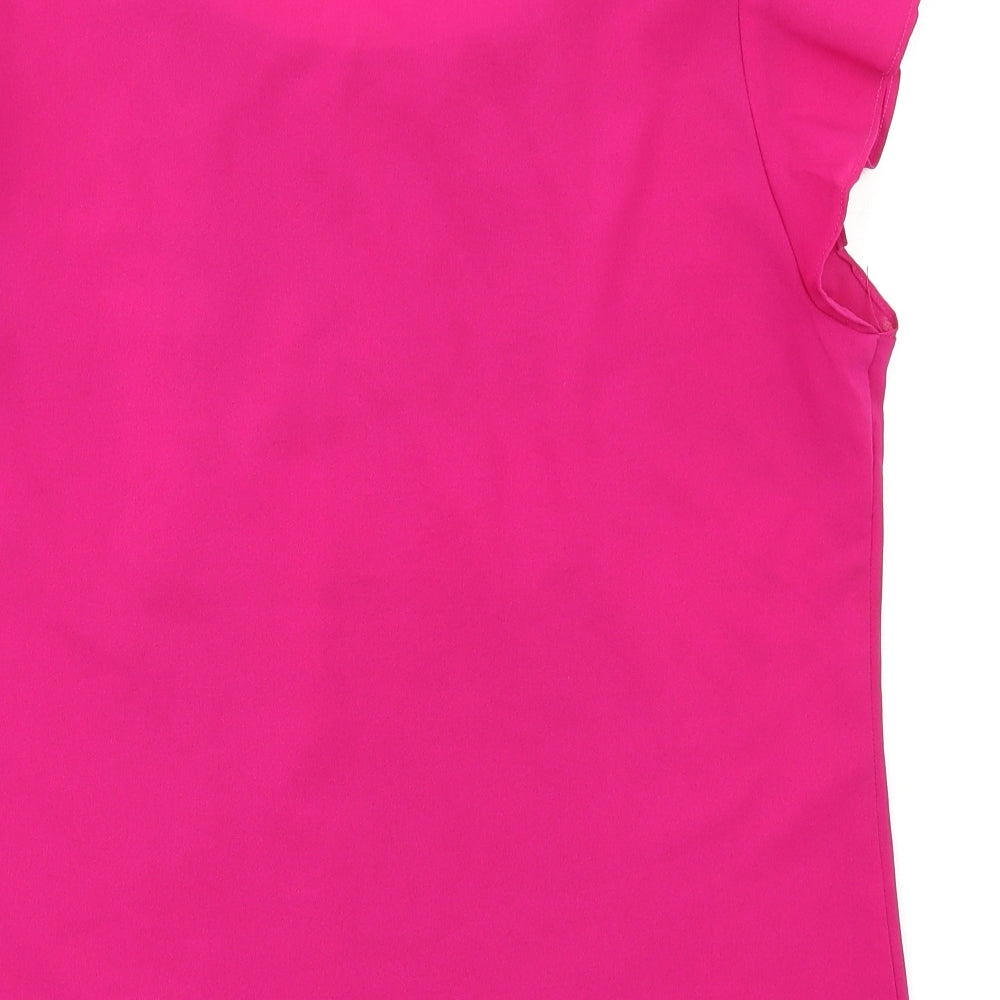 Brand and care label for Absolutely & faith women’s pink basic blouse, size XL