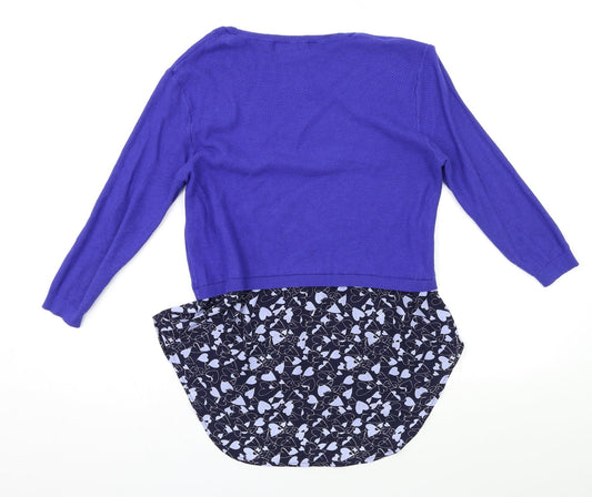 Womens UK Size 12 NEXT Blue Basic Blouse