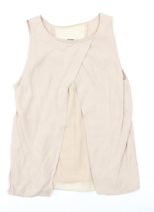 River Island Womens Beige Basic T-Shirt Size 12