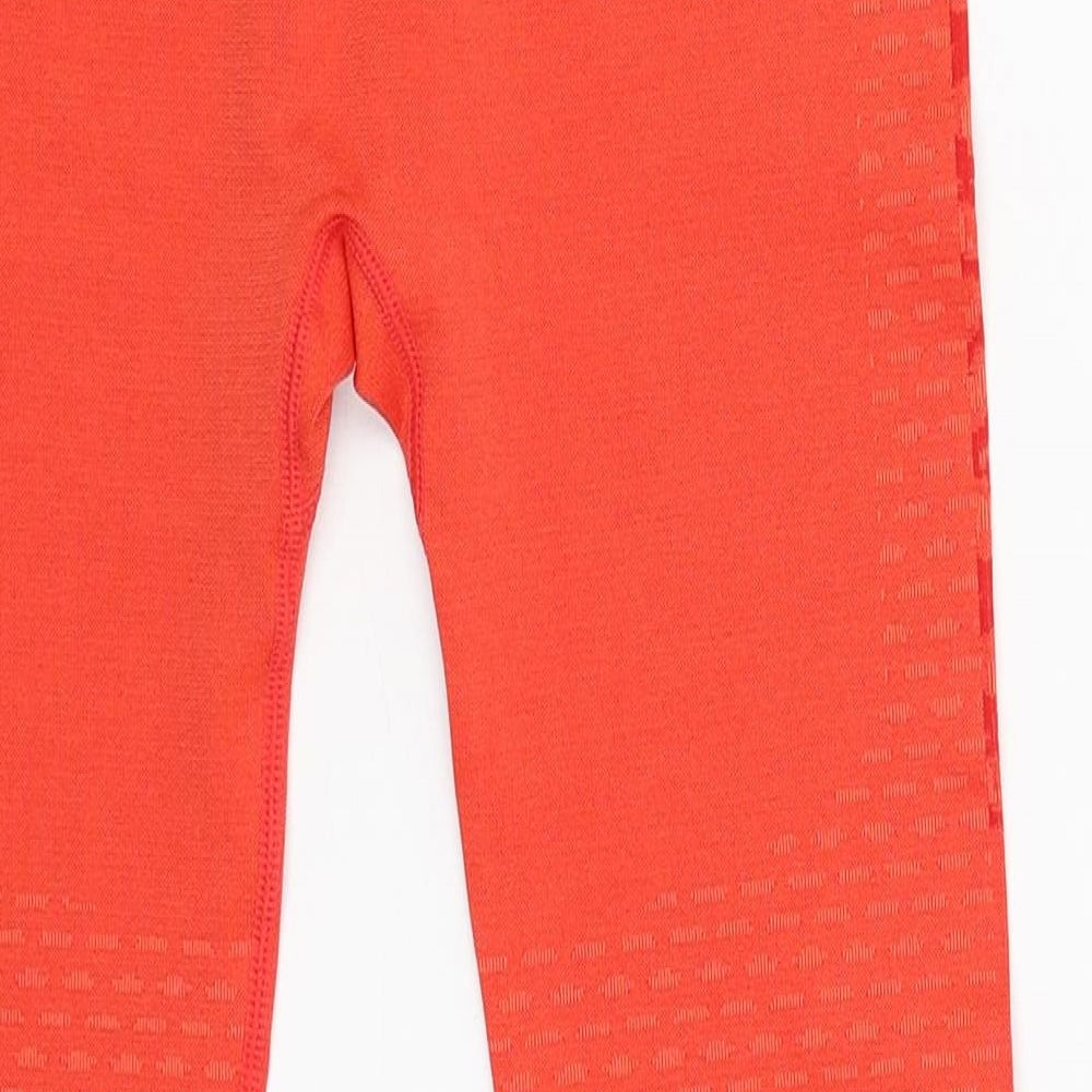 Womens UK Size S Workout Regular Fit Jegging Orange Trousers