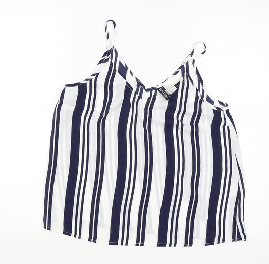 Womens UK Size 10 Divided Blue Camisole Blouse