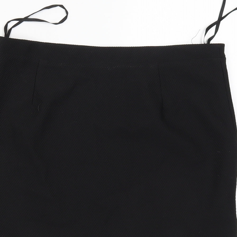 Lely Wood Womens Black Cropped Blouse Size S - studded