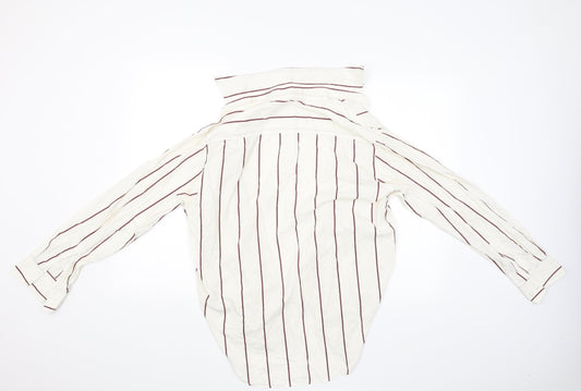 Mens UK Size S Navigator Beige Button-Up Long Sleeve Casual Shirt