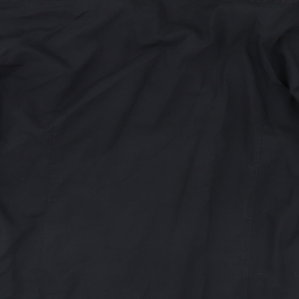Mens UK Size 17 Cedar Wood State Black Button-Up Long Sleeve Casual Shirt