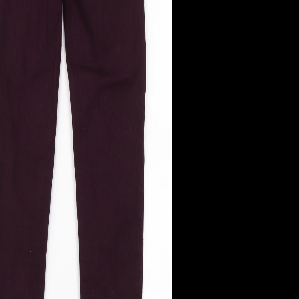 Topshop Womens Purple Denim Straight Jeans Size 25 in L32 in