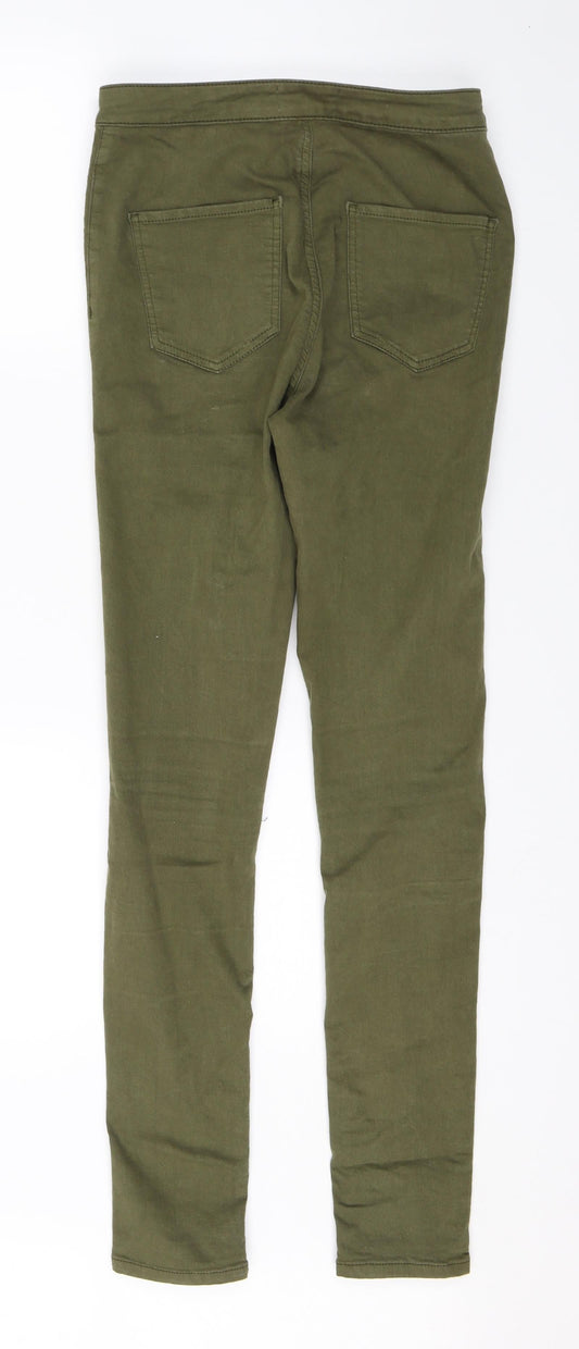 Miss Selfridge Womens Green  Denim Jegging Jeans Size 10 L28 in